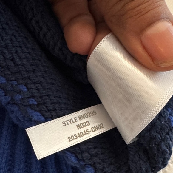 MADEWELL Intarsia Crewneck Sweater Blue and White size XS - Picture 10 of 15